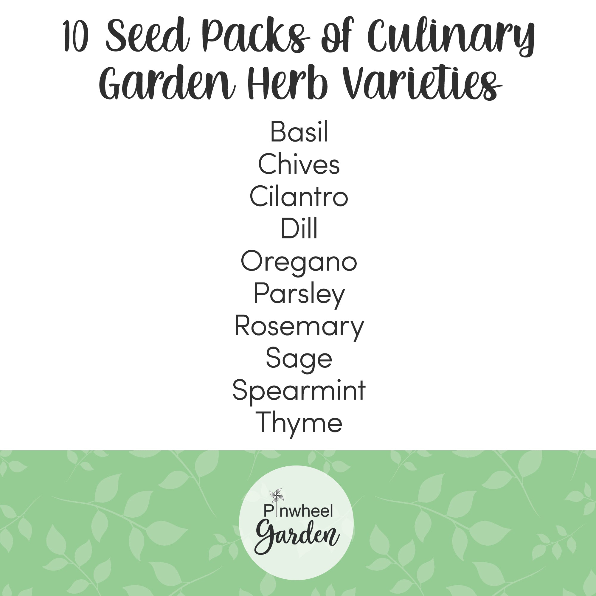 Garden Herb Seeds - 10 Pack Garden Herb Seeds - 10 Pack