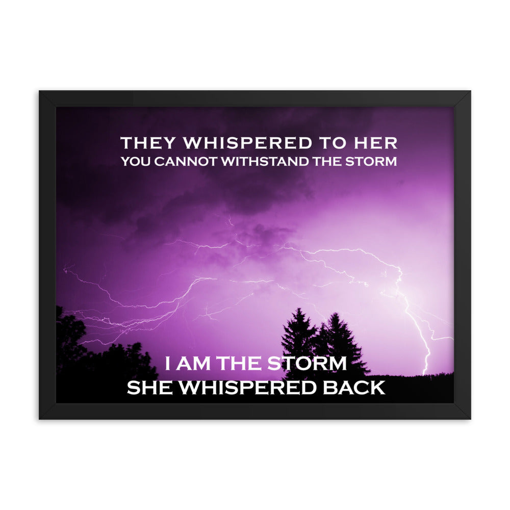 I Am The Storm Framed Print by Pinwheel Home I Am The Storm Framed Print by Pinwheel Home