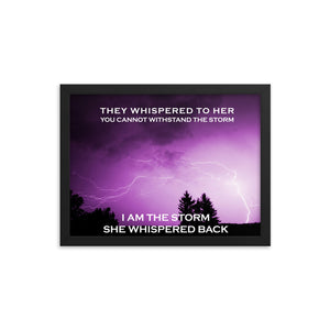 I Am The Storm Framed Print by Pinwheel Home